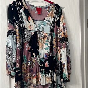 Elegant Multicolor Floral Blouse